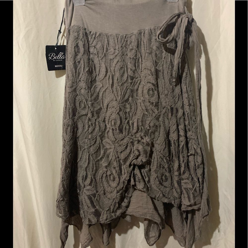 boho lace stretchy skirt